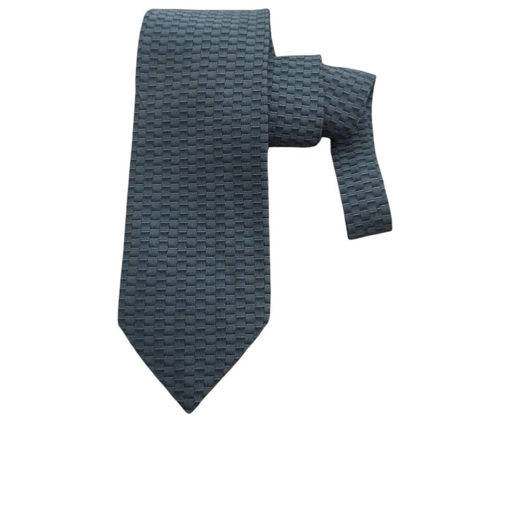 🆕 LANVIN PARIS Gray Geometric Tie Silk 58"- 3,7" NWOT